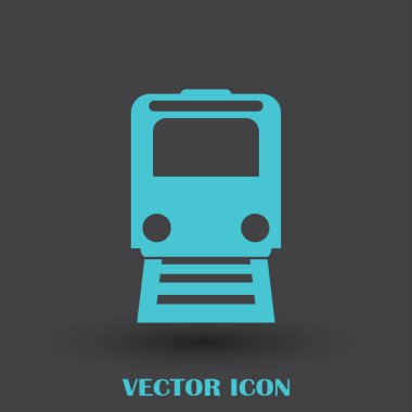 Tren simge vektör düz tasarımı