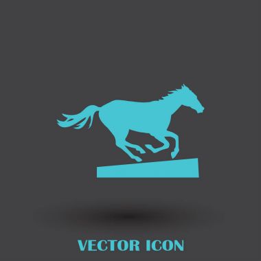 Koşan bir atın vektör silueti