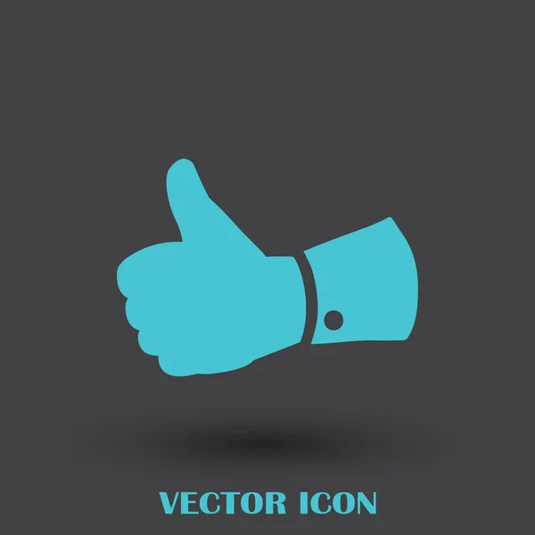 Vector thumb up icon, Flat icon vector illustration. — Stock Vector