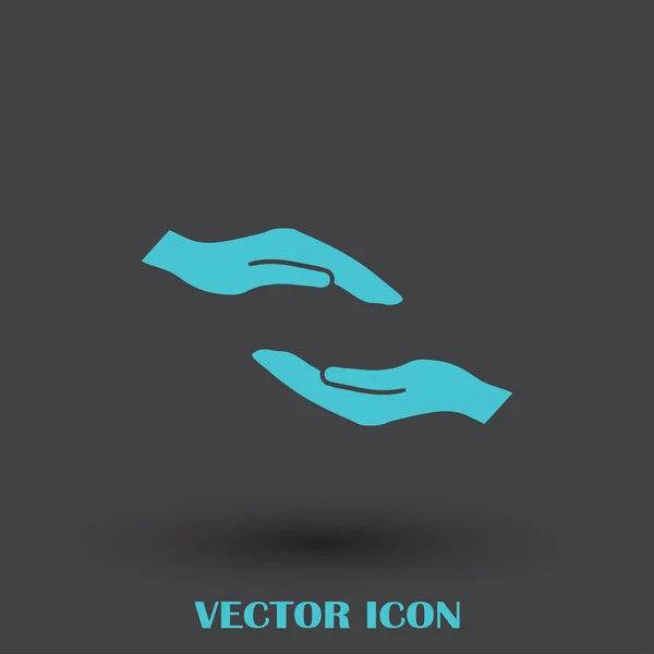 Manos icono vector, diseño plano mejor icono de vector — Vector de stock