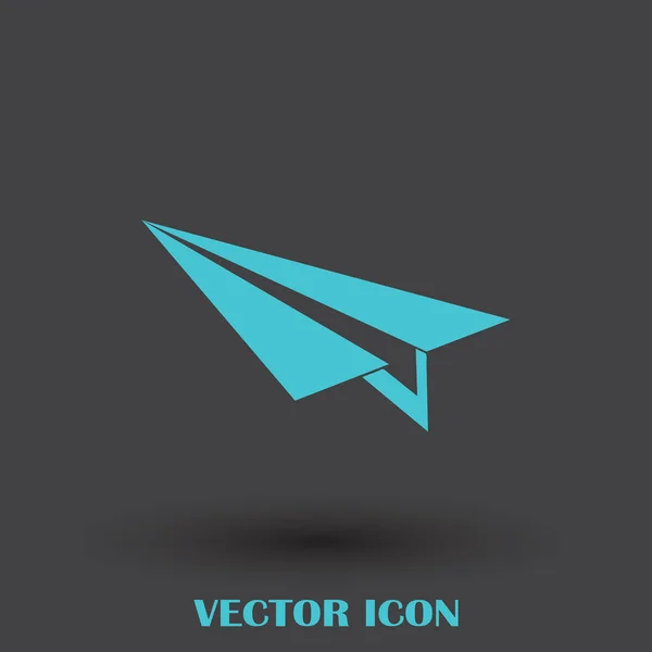 Uçak simge vektör, katı logo illüstrasyon, sembol — Stok Vektör