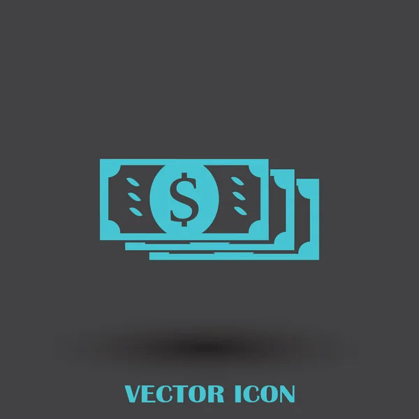 Vector Dinero Icono plano — Vector de stock