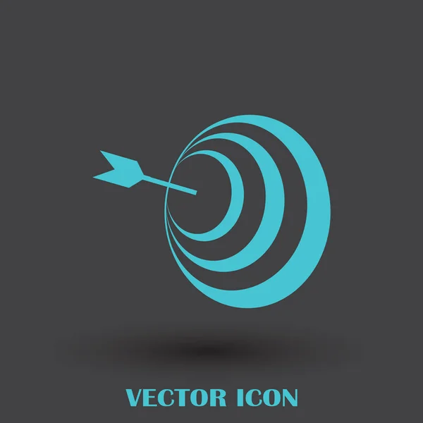 Doelpictogram, vectorillustratie voor webdesign — Stockvector