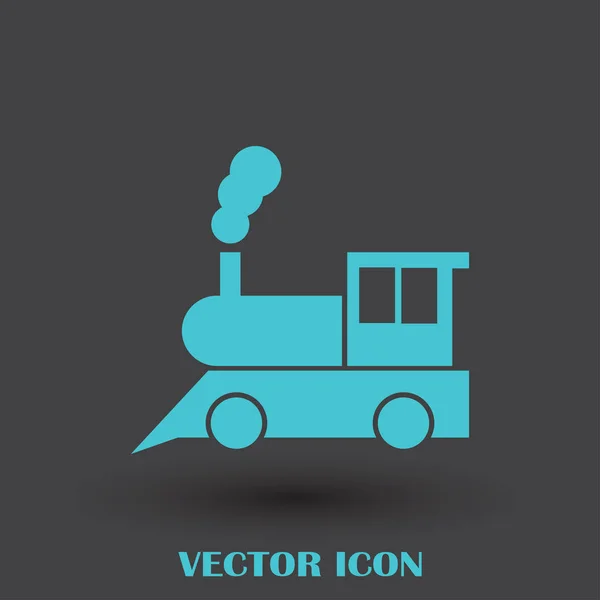 Tren icono vector diseño plano — Vector de stock