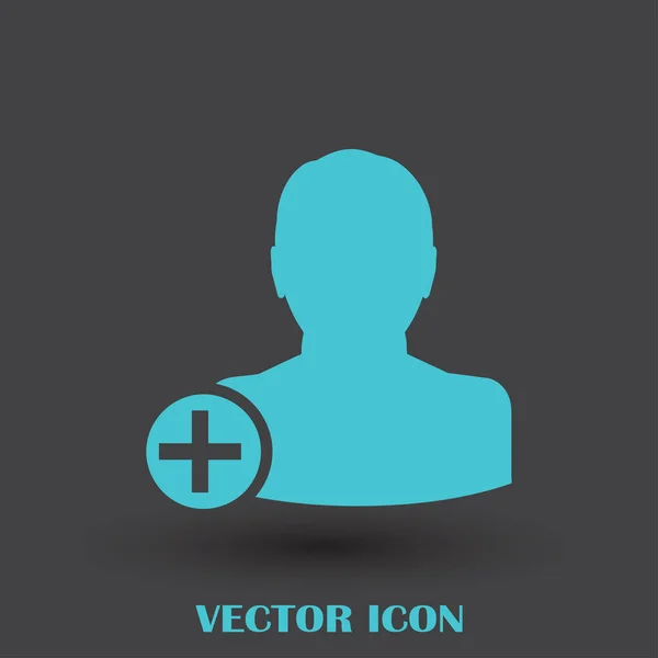 Lägga till vän vektor ikon — Stock vektor