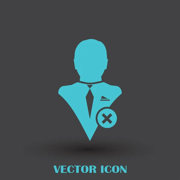 Ștergeți contul de utilizator Icon — Vector de stoc