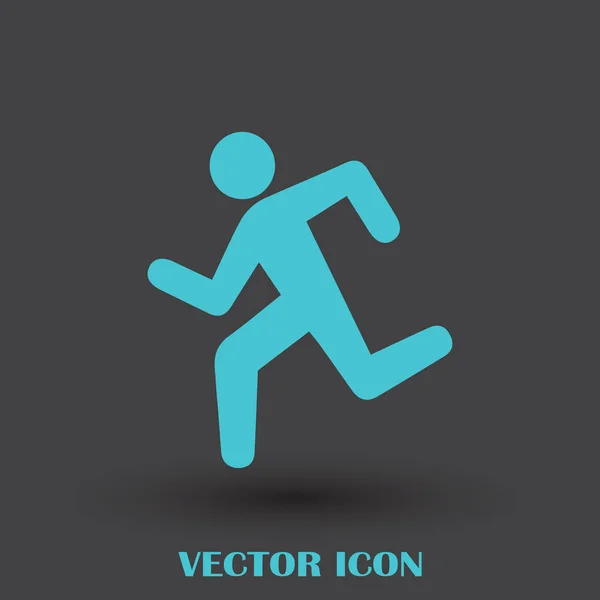 Iconos deportivos de verano. hombre corriendo — Vector de stock