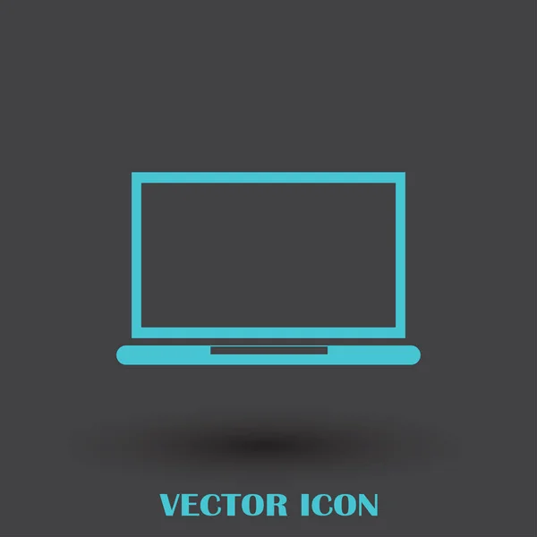 Laptop-Symbol im trendigen flachen Stil. Computersymbol für Ihr Webseitendesign, Logo, App, ui. Vektorillustration, Eps10. — Stockvektor