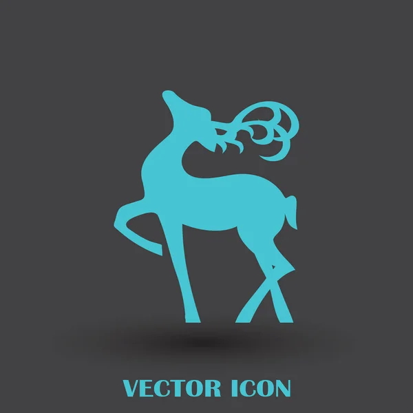 Icône web vectoriel cerf — Image vectorielle