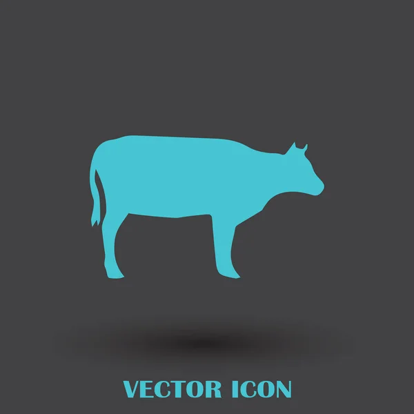 Vache Silhouette icône vectorielle — Image vectorielle