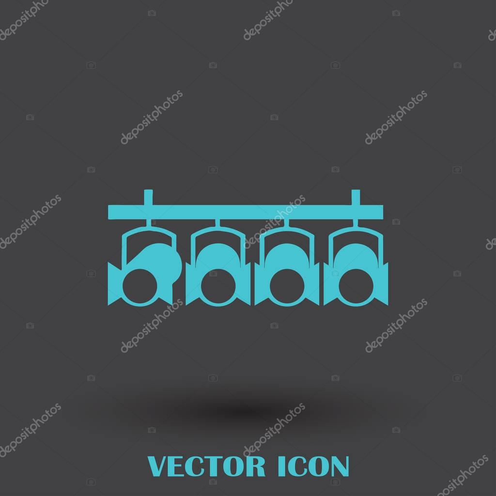 Spotlight vector web icon.