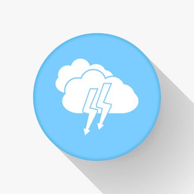 bulut yıldırım ikonuna. Web vektör stili.