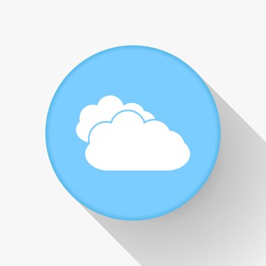 Bulut simgesi, vektör çizimi. düz tasarım biçimi