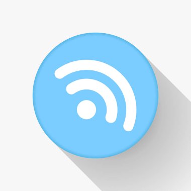 Düz simgesi RSS. vektör çizim