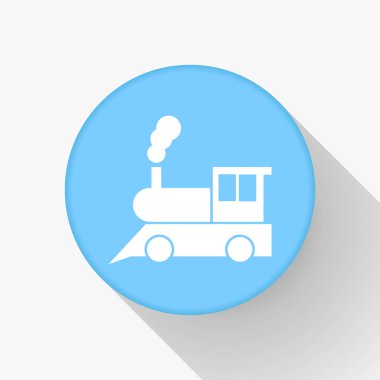 vektör retro tren logo renk arka plan üzerinde