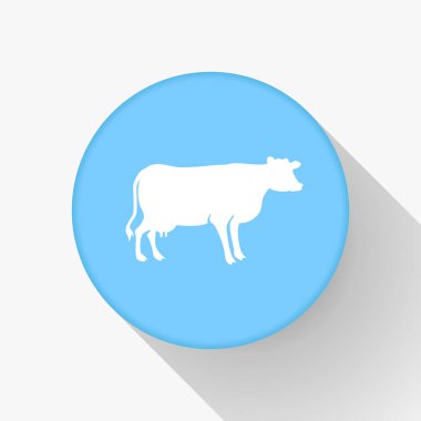 İnek siluet. Vektör simgesi.