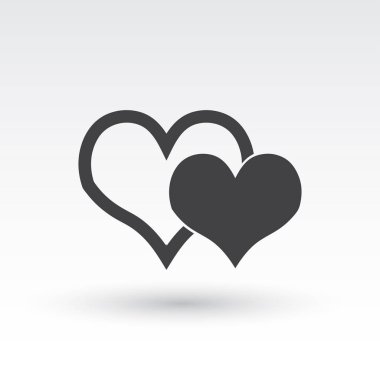 Kalp simge vektör. Aşk sembolü. Sevgililer günü işareti. Eps10 piktogram