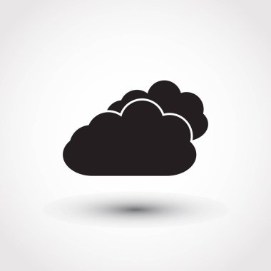 İki bulutlar web uygulamaları, mobil uygulamalar ve basılı medya kullanmak için resim vektör.