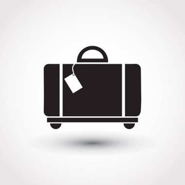 Evrak çantası ikonu, vektör illüstrasyonu. düz tasarım biçimi