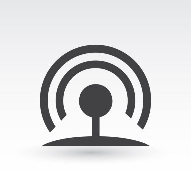 Düz simgesi RSS. vektör çizim