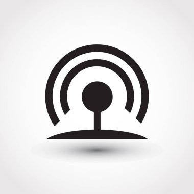 Wifi simgesi üzerinde arka izole. Modern basit düz ağ işareti. İş, Internet kavramı. Web sitesi tasarımı, web düğme, mobil uygulama Logo illüstrasyon trendy vektör yayın simgesi