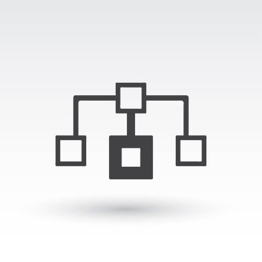 Akış şeması simge vektör.