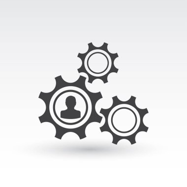 antika arka plan vektör sanat ile dişli simgesini