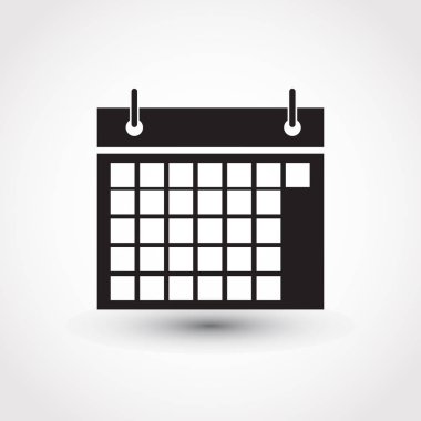 Takvim izole düz Web telefon simgesini