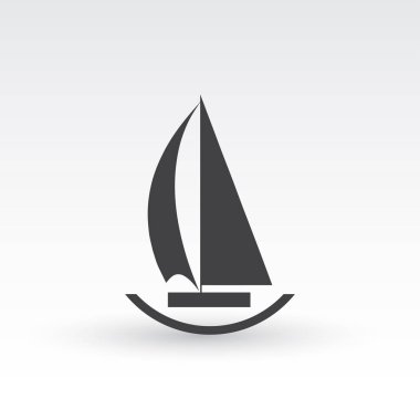 Ahşap tekne simgesi. Düz illüstrasyon izole web için ahşap tekne vektör simgesinin