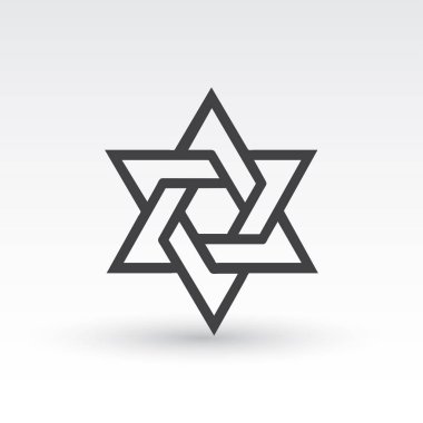 Davut'un yıldızı. Simge vektör