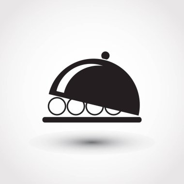 Yemek tabağı hizmet işareti simgesi