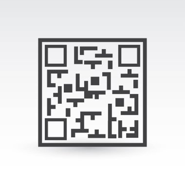 qr kod vektör simgesi