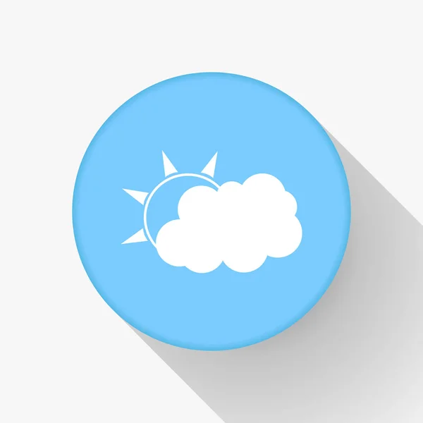 Icône nuage solaire. Style vectoriel Web . — Image vectorielle