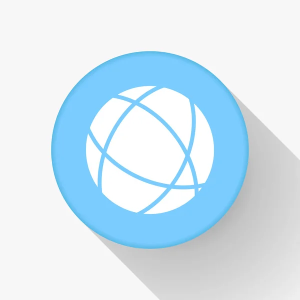 Symbool van het World wide web. Globe. Platte ontwerpset. Dank u lint. Vector — Stockvector
