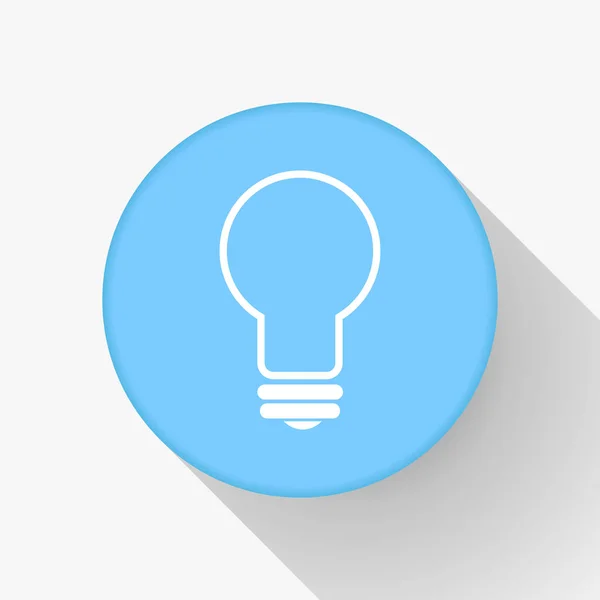 Lampe lumineuse signe icône. Idée symbole de l'ampoule. Style design plat . — Image vectorielle