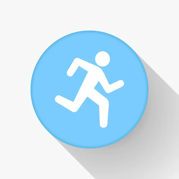 Iconos deportivos de verano. hombre corriendo — Vector de stock