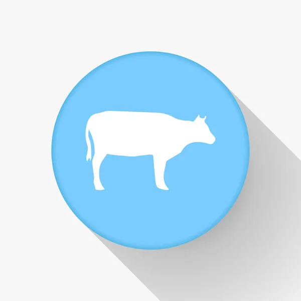 Cow silhouette. Vector icon. — Stock Vector