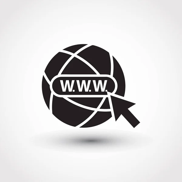 Icono del sitio web. vector globo icono — Vector de stock