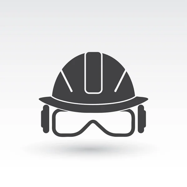Ilustração vetorial de um web ícones capacete de segurança, chapéu duro — Vetor de Stock