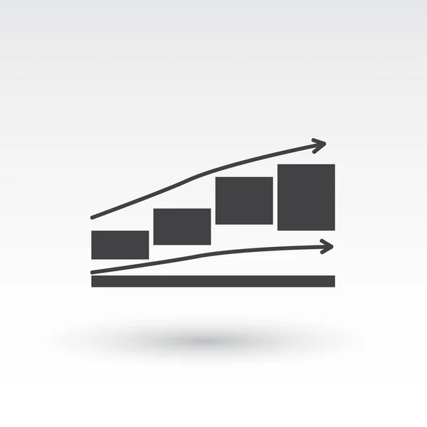 Graph ikon trendi lapos stílusban elszigetelt szürke háttér. — Stock Vector