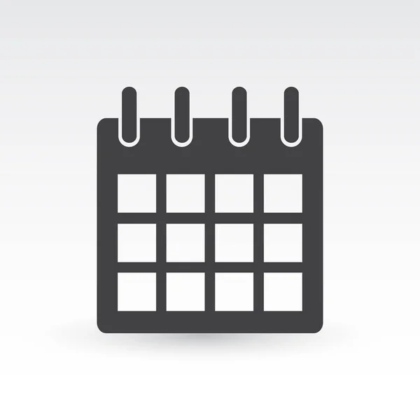 Kalender geïsoleerd plat Web Mobile pictogram silhouet — Stockvector