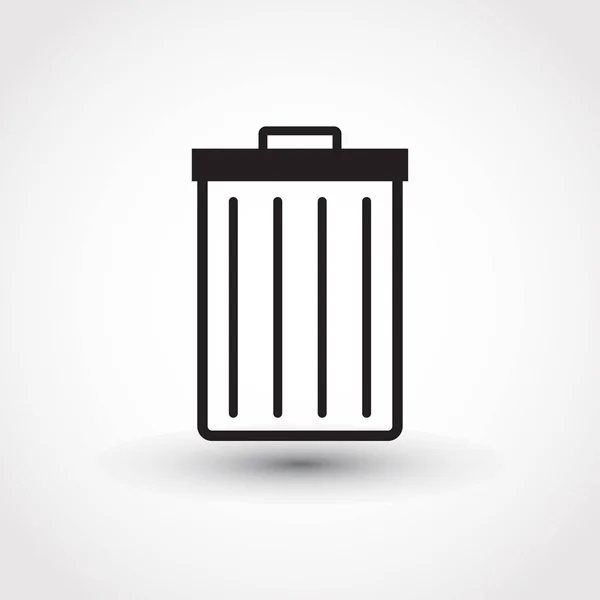 Icône de poubelle, vecteur — Image vectorielle