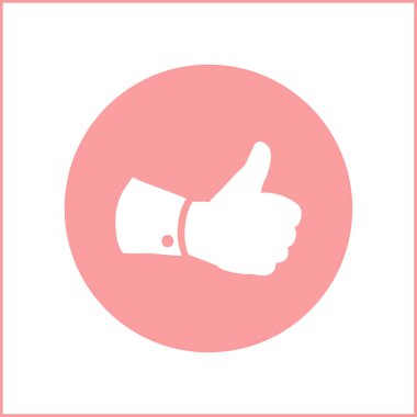 Simge, düz simge vektör çizim vektör başparmak.