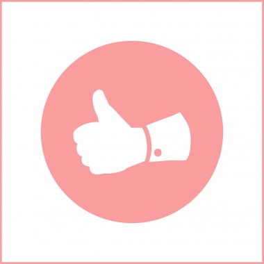 Simge, düz simge vektör çizim vektör başparmak.