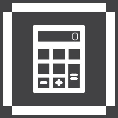 Hesap makinesi simgesi, vektör illüstrasyonu. düz tasarım biçimi.