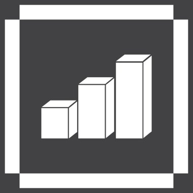 Trendy düz stil grafik simgesini. Web sitesi tasarımı, logo, app, kullanıcı arabirimi için grafik bar sembolü. Vektör çizim, Eps10.