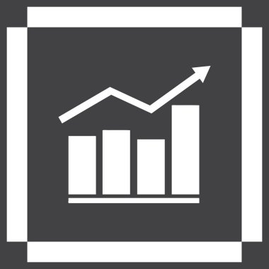 Trendy düz stil grafik simgesini. Web sitesi tasarımı, logo, app, kullanıcı arabirimi için grafik bar sembolü. Vektör çizim, Eps10.