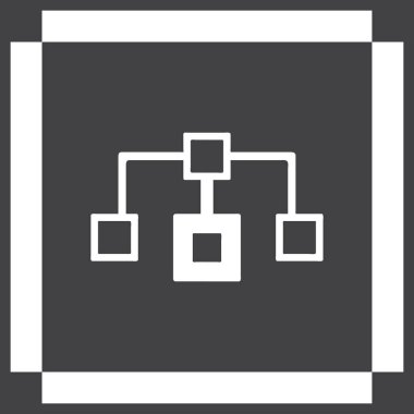 Akış şeması simge vektör.