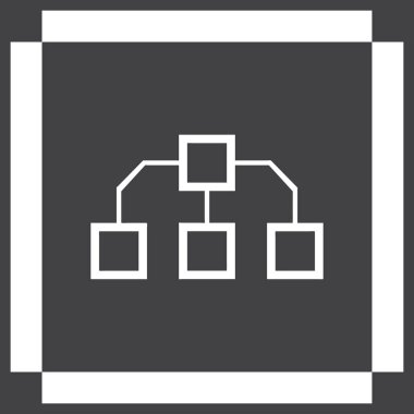 Akış şeması simge vektör.