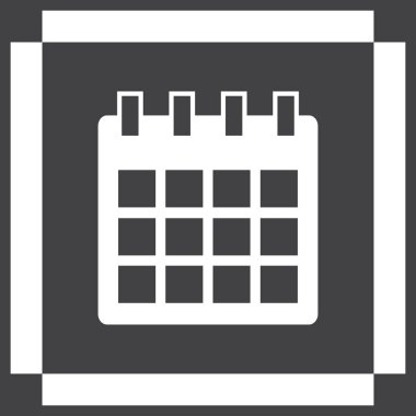 Takvim izole düz Web telefon simgesini